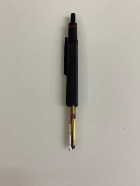 Rotring 600 trio Matte Black Blue Red & Pencil - Very rare