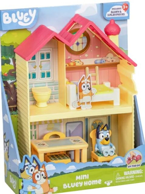 3 Zestawy Blue bluey dom rodzinny domek bingo puzzle 100 pokój zabaw