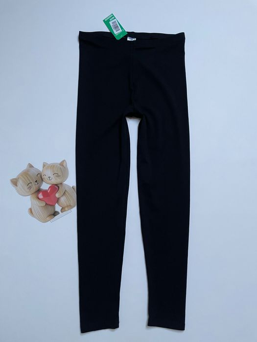 170 176 George 15-16 lat czarne długie legginsy gładkie getry bawełna