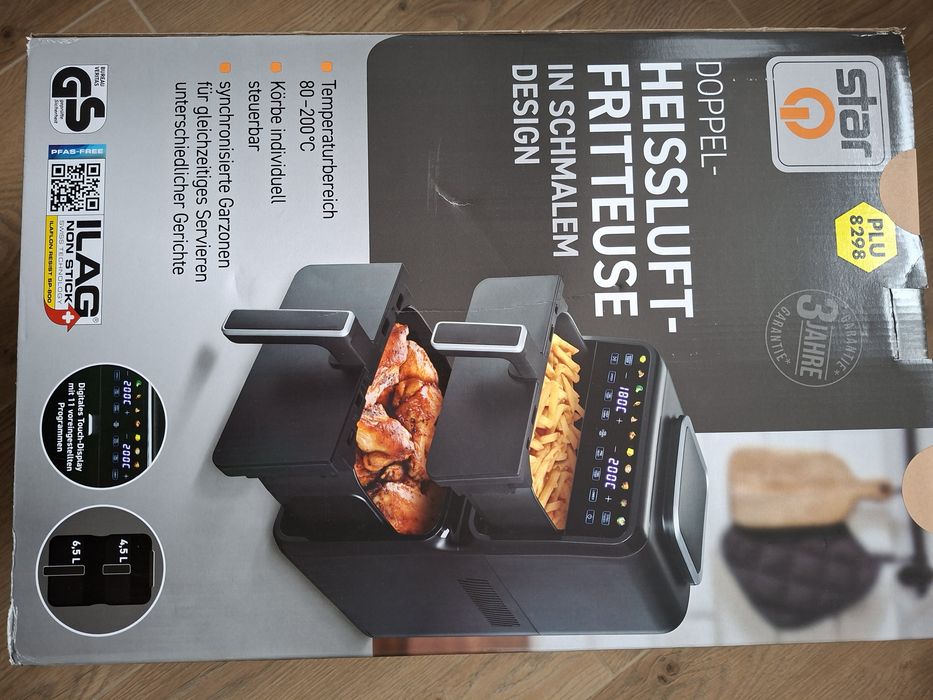 Air fryer STARQ frytownica beztłuszczowa podwójna  2x4,5l ,3000w