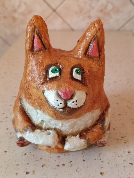 котики папье-маше ручная работа