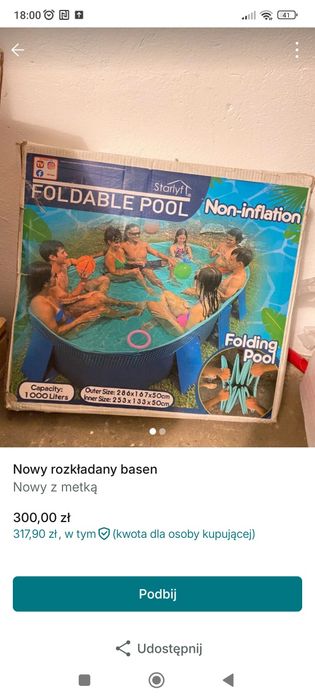 Basen rozkładany 1000 L