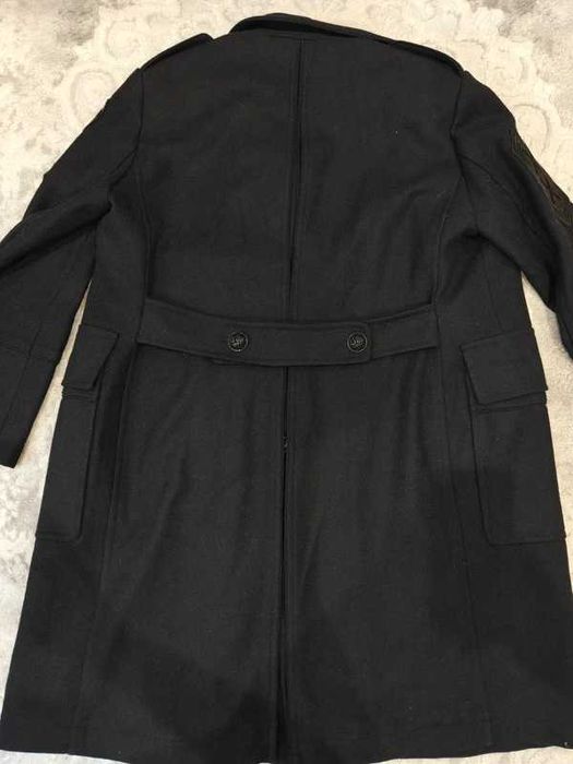 Pretty Green Długi Płaszcz Wełniany Greatcoat Marton Mills M