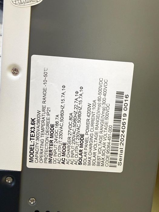 СРЖ ST 3.6kW I 6.2kWh WiFi Bluetooth (інвертор TTN PRO, АКБ LG Chem, електростанція, система резервного живлення)