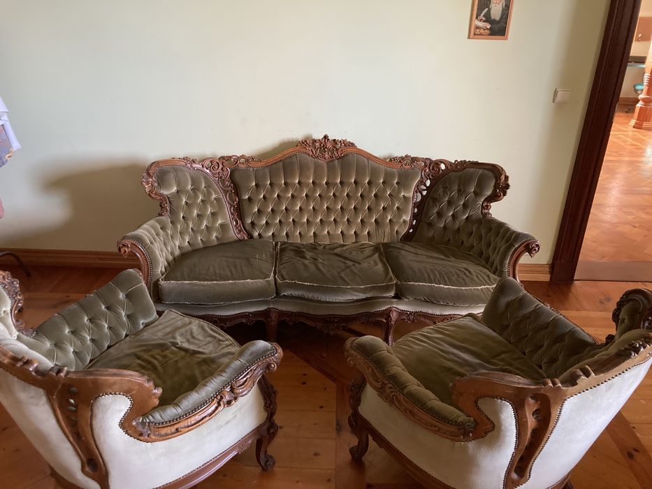 Sprzedam  barokowy rzeźbiony wypoczynek sofa i 2 fotele
