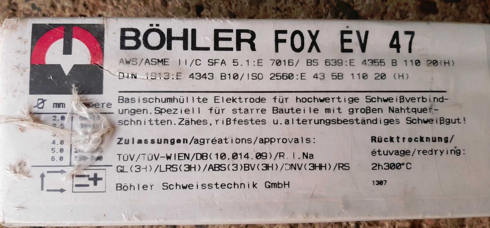 Elektrody Bohler FOX EV 47
