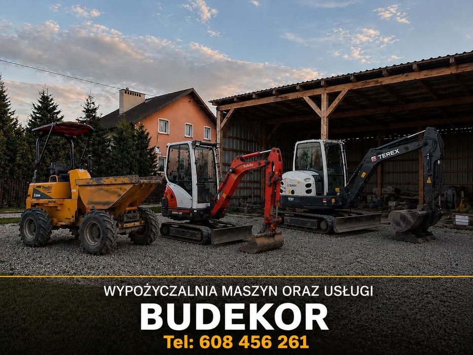 Wynajem sprzętu budowlanego - minikoparki, wozidła
