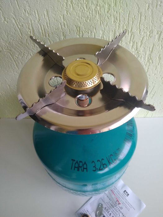 Газовий балон на 7,2л з пальником +перехідник, примус Vitkovice Milmet