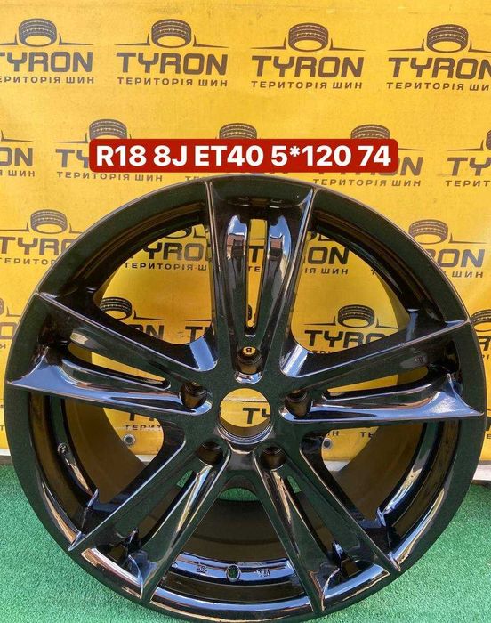 Диски титанові нові R18 5*120 8J ET40 DIA74 к-т чорні