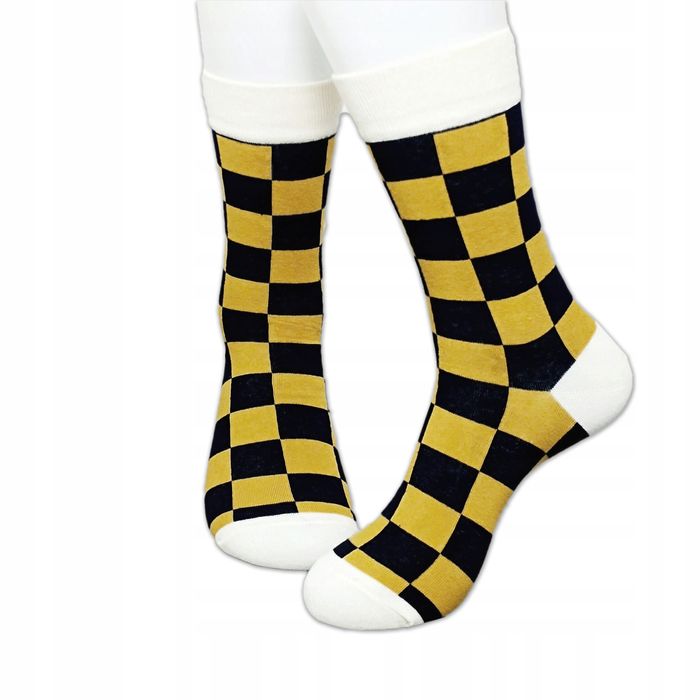 Skarpetki w kratę SKARPETY 1 para Krem-Krem rozmiar 36-44