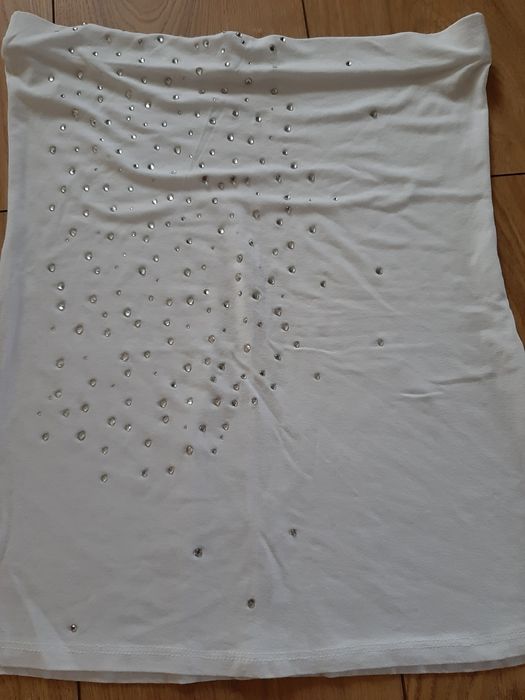 Biały top dłuższy