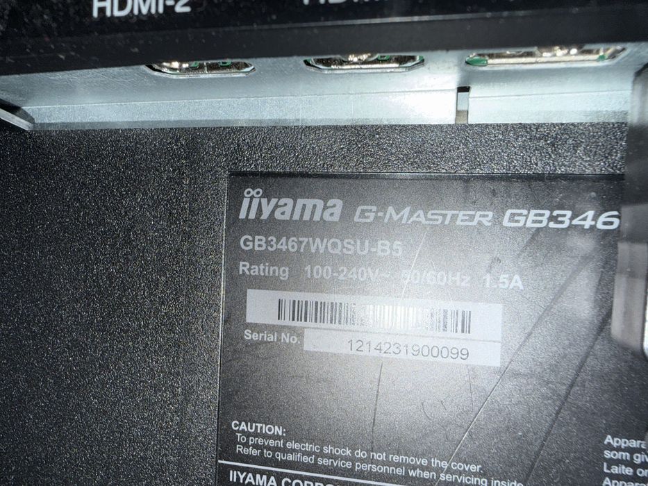 Monitor iiyama GB3467WOSU-B5 34” Curved 165hz