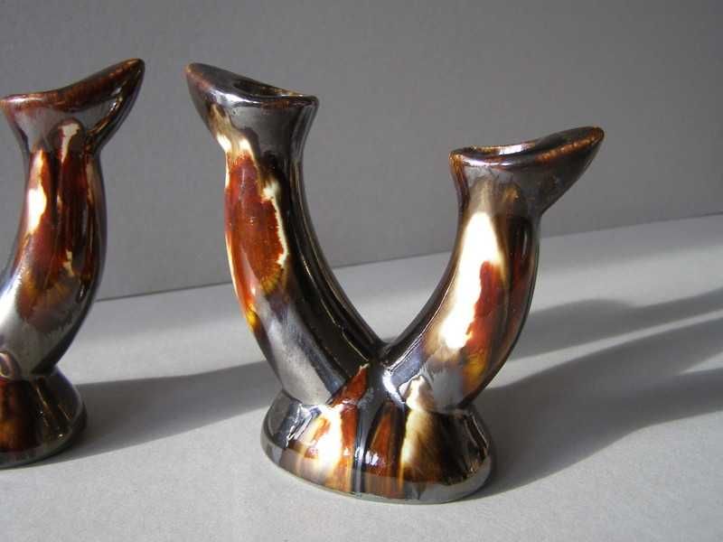 Dwa świeczniki PRL - TECHNOPLASTYKA , Kraków + metka