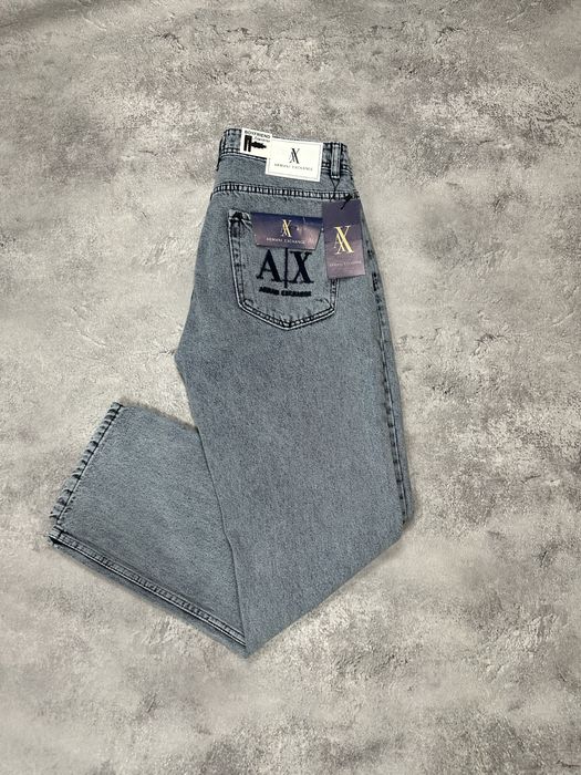 Джинси Armani Exchange світлі/Сині голубі джинси чоловічі армані ексчендж 30-34/прямі чоловічі джинси армани/мужские джинсы армани