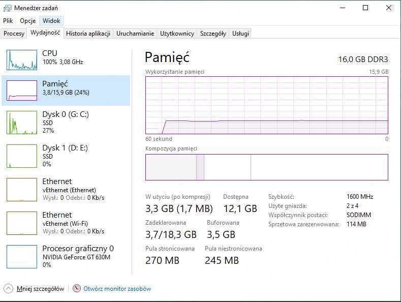 Laptop ASUS i7, 16GB RAM, 1TB SSD + 512 SSD, GeForce GT 630M, WiFi6