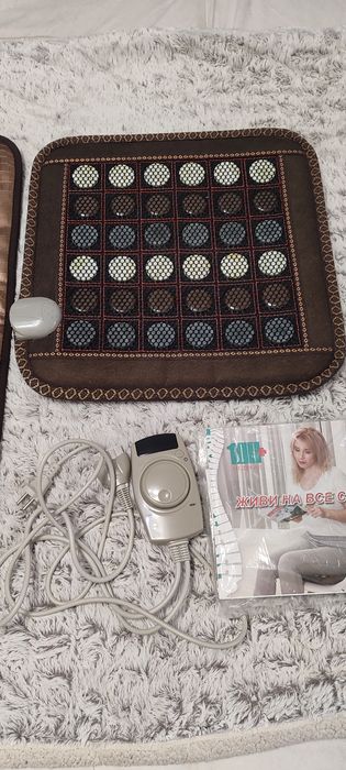 Турмалиново-нефритовый тепловой коврик, массажер для тела