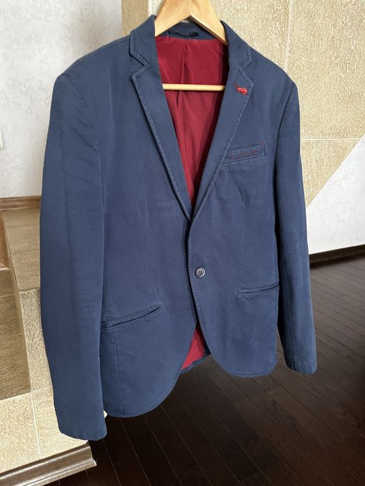 Піджак синій чоловічий 48 розмір