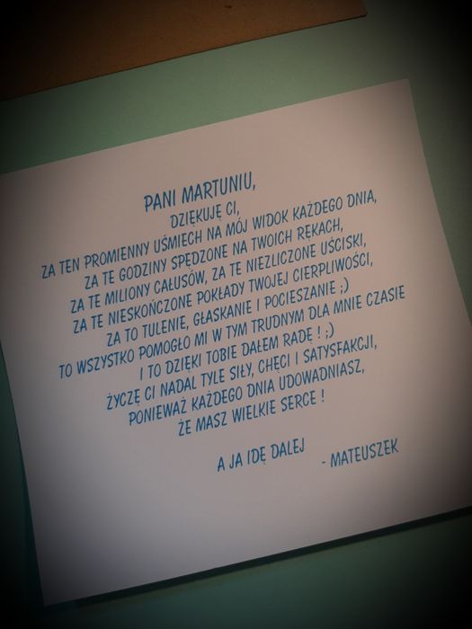 Podziękowanie ręcznie wykonane, żłobek,przedszkole,personalizacja.