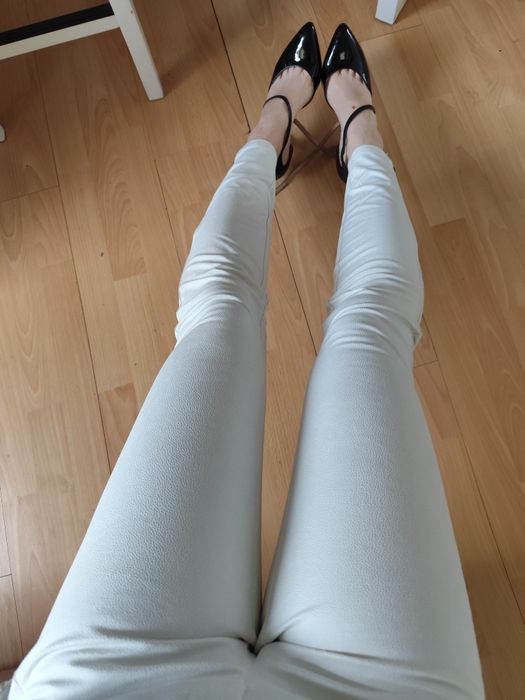 Spodnie damskie imitacja skóry lateks