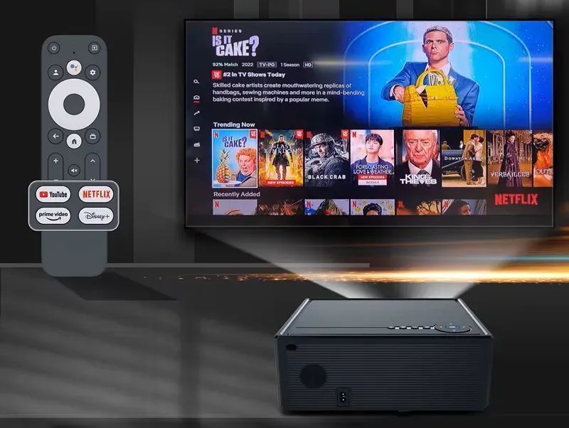 Projektor LED rzutnik X7PRO WiFi BT USB Android 8K 200 cali + pilot