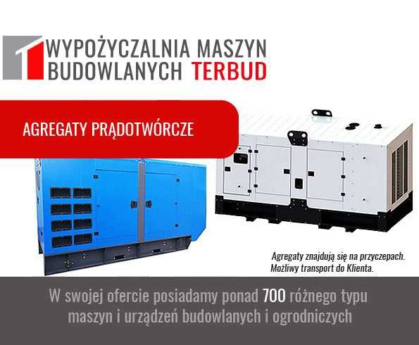 Agregat prądotwórczy, od 2kW do 250 kW. Generator. Wypożyczalnia.