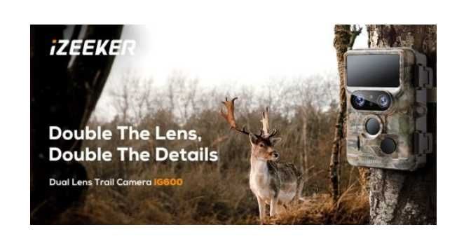 Fotopułapka kamera noktowizyjna iZEEKER iG600 4K 48MP WIFI OBIEKTY X2