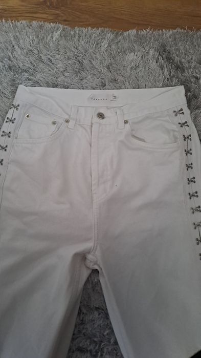 Spodnie  rozpinane z boku Topshop damskie rozm. S, M