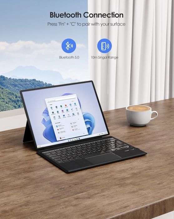 Teclado Qulose p/ Microsoft Surface Pro 3/4/5/6/7/7 Plus – Bluetooth