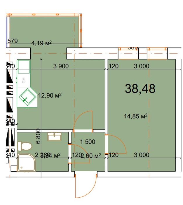 Продається 1 кімнатна квартира в м.Калуші