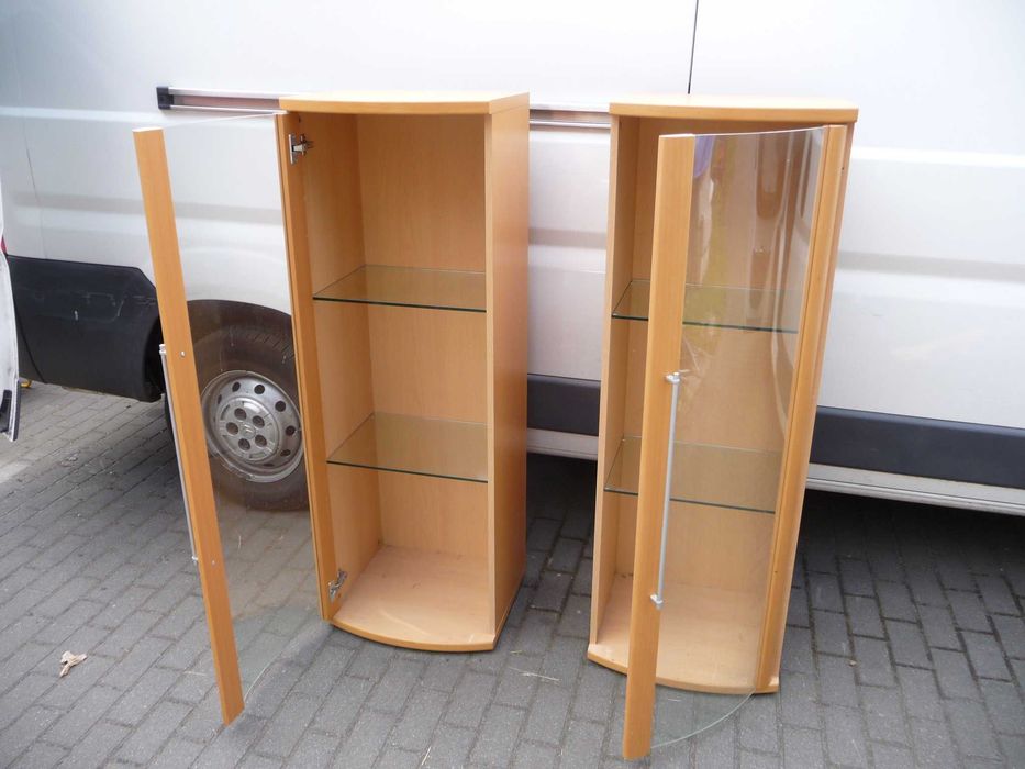 Szafki do salonu przeszklone - 2 sztuki