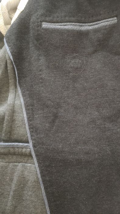 Marynarka wełna Massimo Dutti granatowa