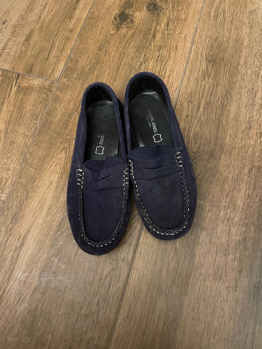 Buty mokasyny dziecięce zamszowe