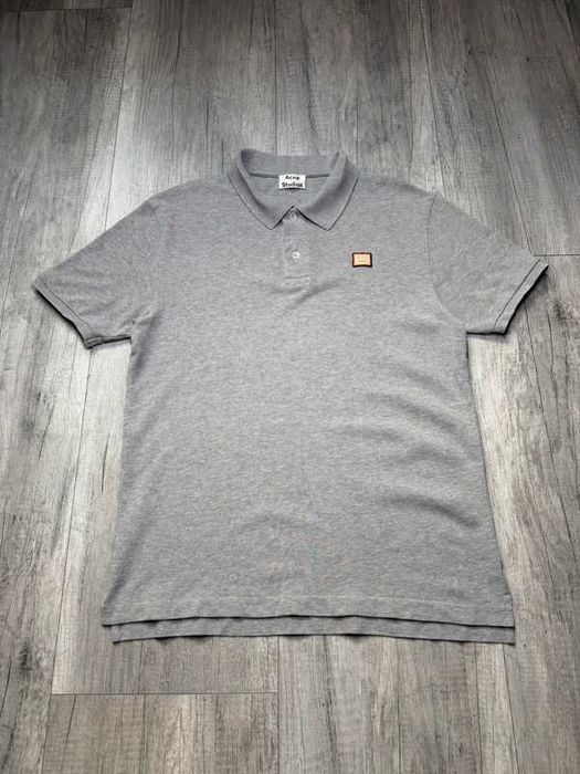 Koszulka Polo Acne Studios szara kolby mlt face L