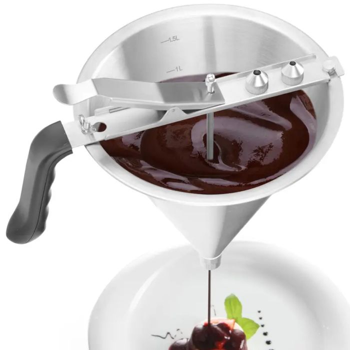 Dozownik pistolet stalowy do sosów i kremów - hendi 551806