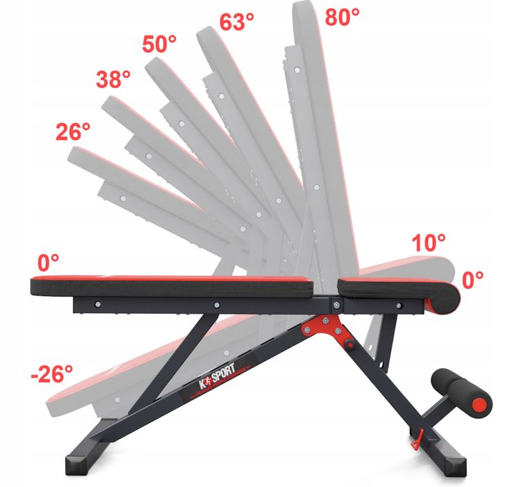 ŁAWKA ŁAWECZKA treningowa do ćwiczeń regulowana 7 stopniowa SKŁADANA
