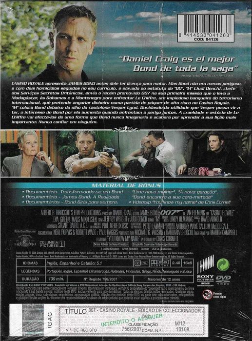 007 - Casino Royale (edição de coleccionador - 2 DVD) (novo) (2006)