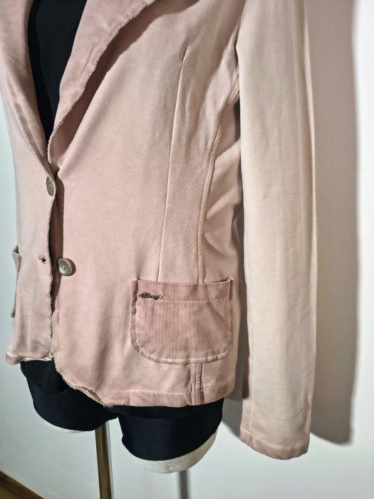 Bawełniana marynarka pudrowy róż r. L