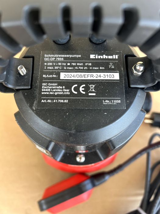 Bomba submersível para águas sujas Einhell GC-DP 7835