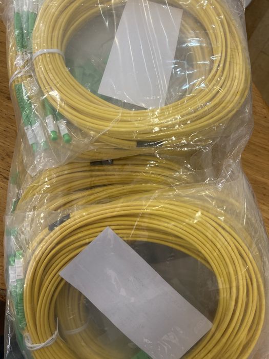 Cabo fibra ótica SC/APC para SC/APC 10M/15M/20M - Novo