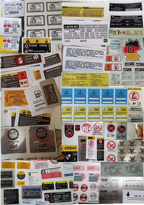 Наклейки на авто, розница\опт AIRBAG. Security, Eco2 и тд