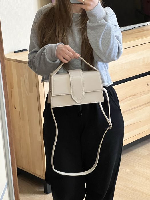 Стильна жіноча сумка, бежева сумка, чорна сумка, маленька сумка