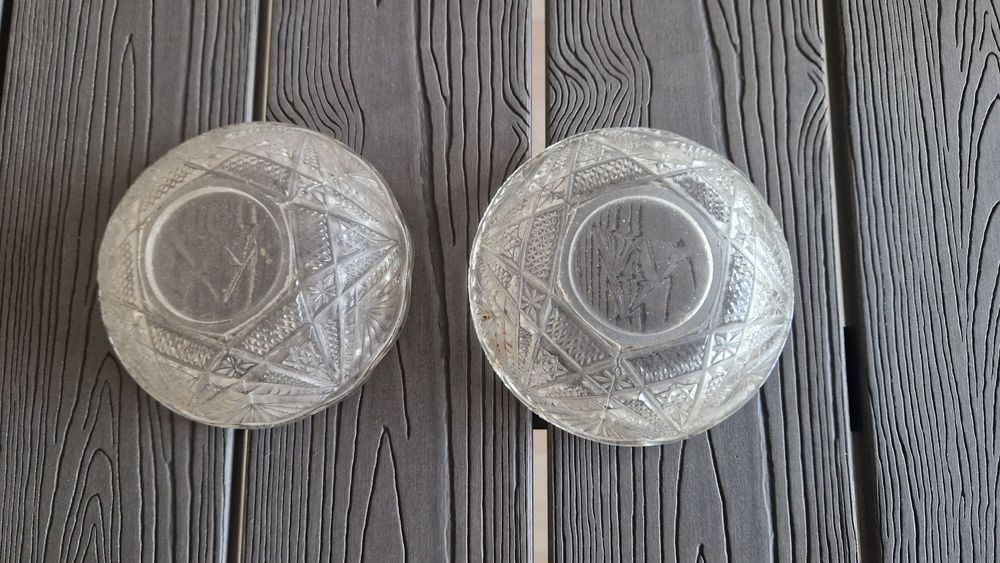 2 taças vintage de vidro