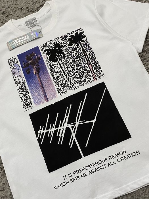 Футболка CAV EMPT чоловіча з принтом біла MADE IN JAPAN