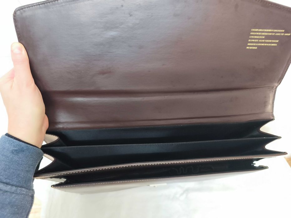 Mala tipo pasta de documentos castanha