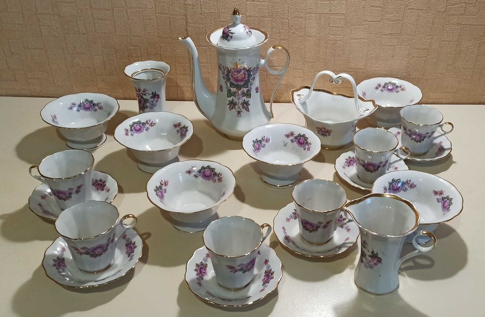 Кофейный сервиз фарфоровый, Коростень, новый.