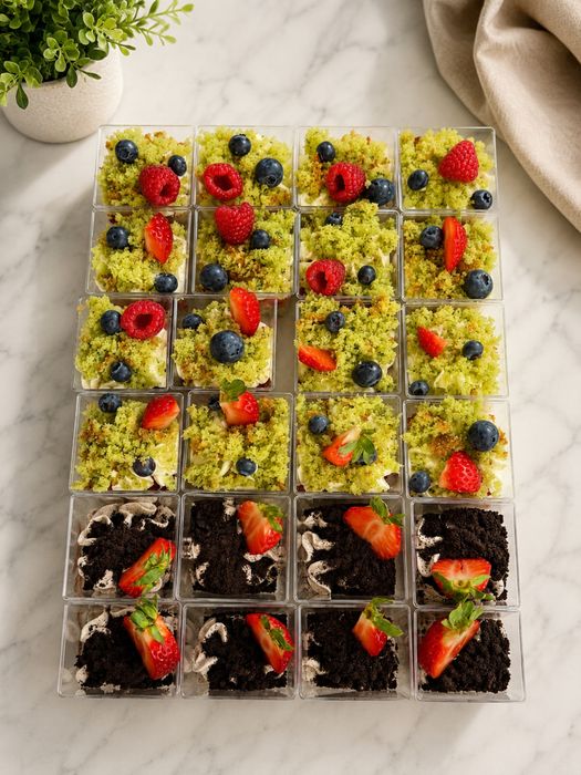 Ciasta serniki deserki słodkości słodki stół na impreze mini deserki babeczki cake pops