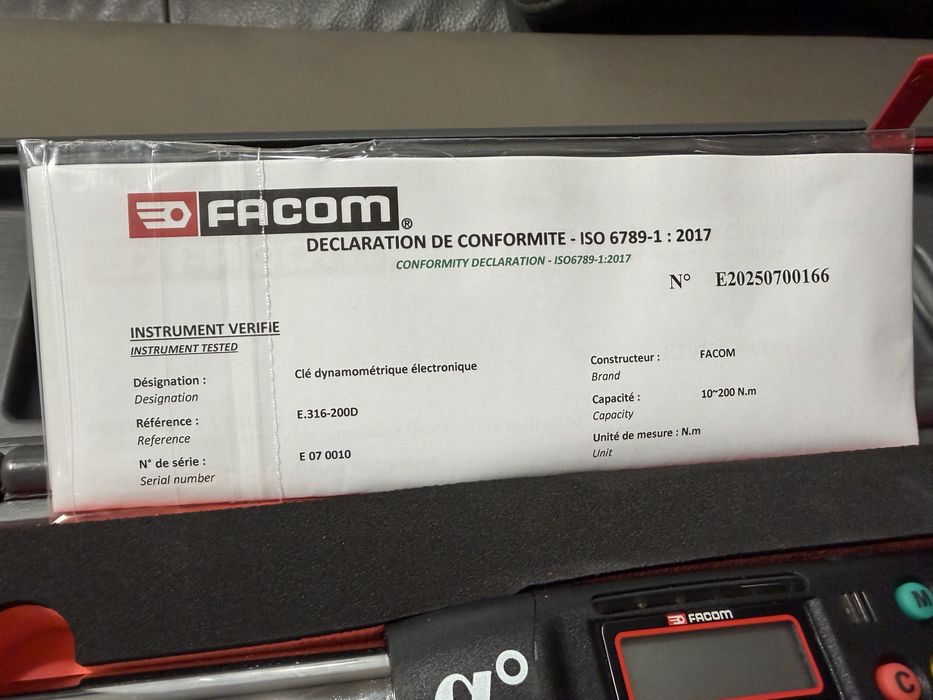 Klucz dynamometryczny Facom E.316-200D - Nowy!