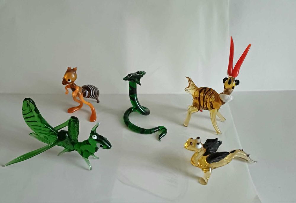 Figurki szklane typu Murano