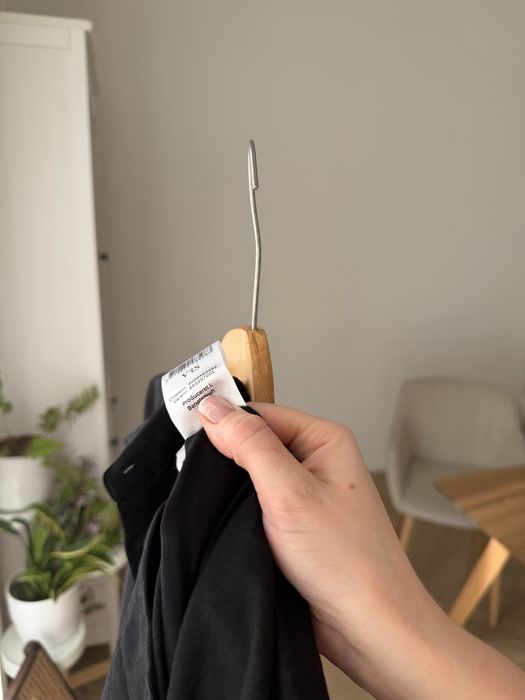 Nowa czarna koszula na guziki XL