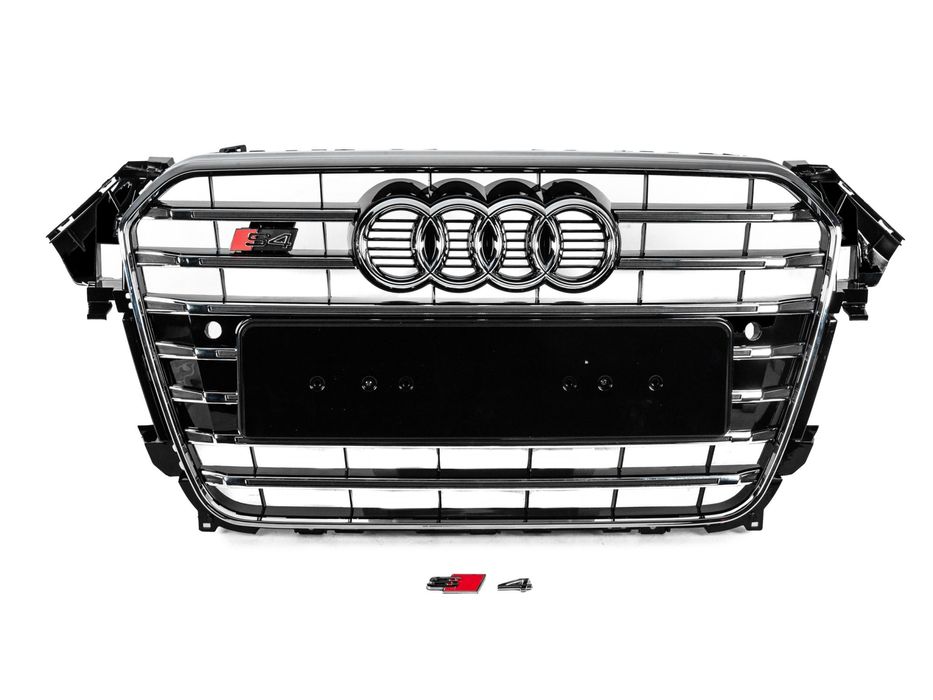 Audi A4 B8 Решітка S-style (2012-2015, чорна з хромом)